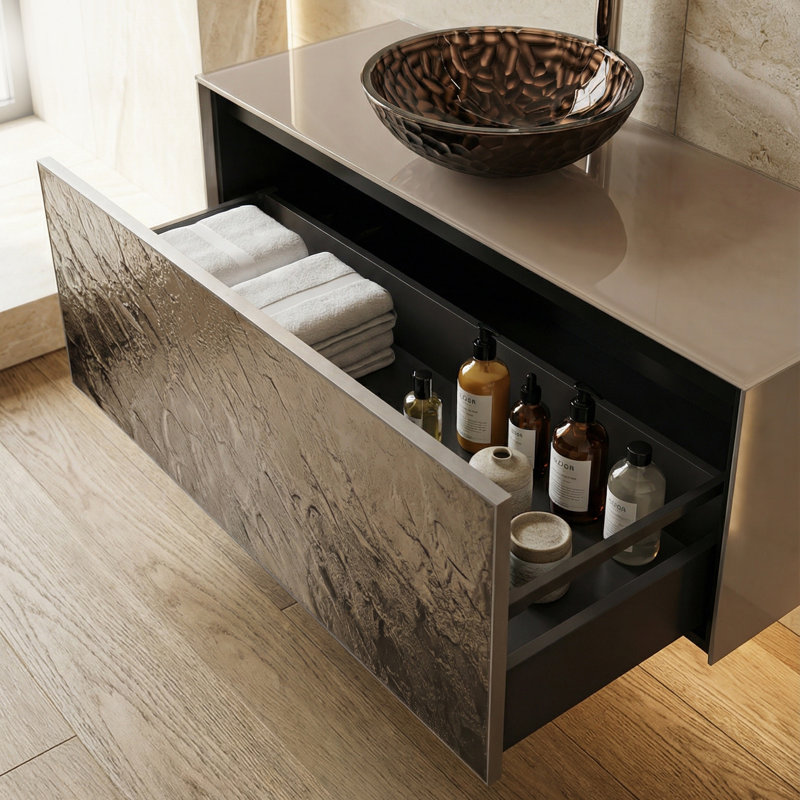 Single Vanity, 48", Bronze