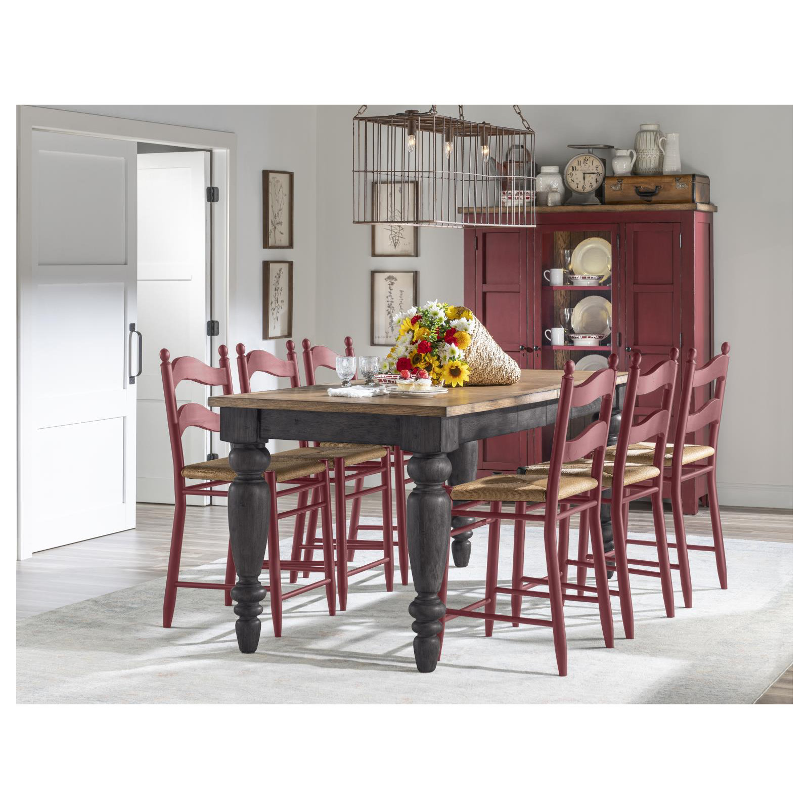 Country Living Kitchen Island, Red