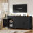61.02" Large Buffet Cabinet with 4 Doors and 3 Drawers, Farmhouse Buffet Sideboard Cabinet with Storage, Coffee Bar Wine Bar for Living Room-1997622732-1994257058