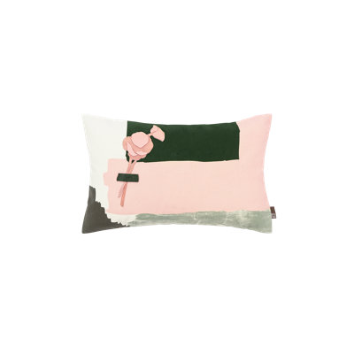 Appliqued Reversible Throw Pillow