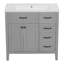 Armoire de salle de bain 36 po avec lavabo 36 po avec tiroirs, structure solide et panneau de fibres à densité moyenne-1738532044