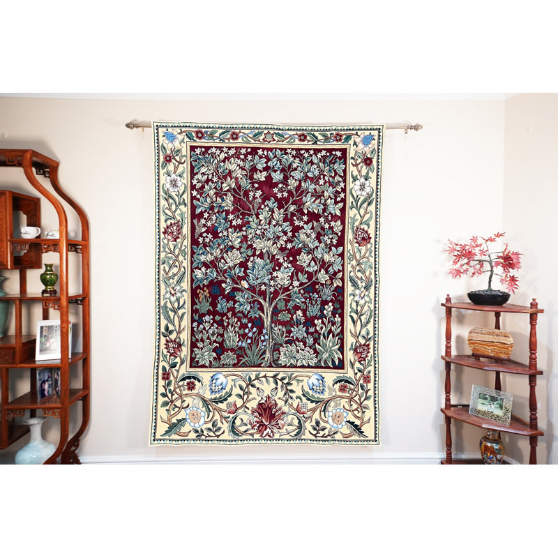 Floral wall hanging - Cotton Morris Tree of Life Wall Hanging