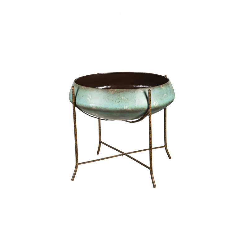 Ensemble de pots à fleurs surdimensionnés 3 pièces intérieur / extérieur Verdigris