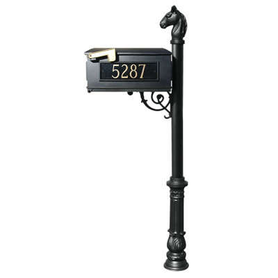 Lewiston Aluminum Post Mounted Mailbox