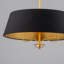 Lustre tambour 4 lumières moderne noir et or