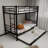 Heavy-Duty Sturdy Meta Bunk Bed/L/ Noise Reduced/ Safety Guardrail/No Box Spring Needed-1477191576