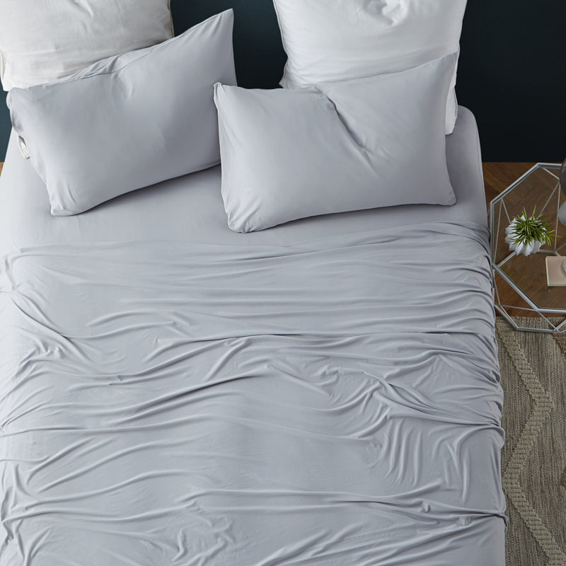 Ensemble de draps Bare Bottom, Ensemble de draps pour lit double + un drap-housse, Noir