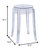 Olean 18" Modern Plastic Short Stool, Sleek Backless Makeup Vanity Seat & Small Space Kitchen Counter Stool-663307615