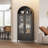 30.7 In. W×72.8 In. H×15.4 In. D  2-shelf And 2-drawer Metal Display Cabinet,Modern Freestanding Arched Cabinet, Antique Cabinets,Porcelain Cabinets,Bookshelves,assembly Required-731040078