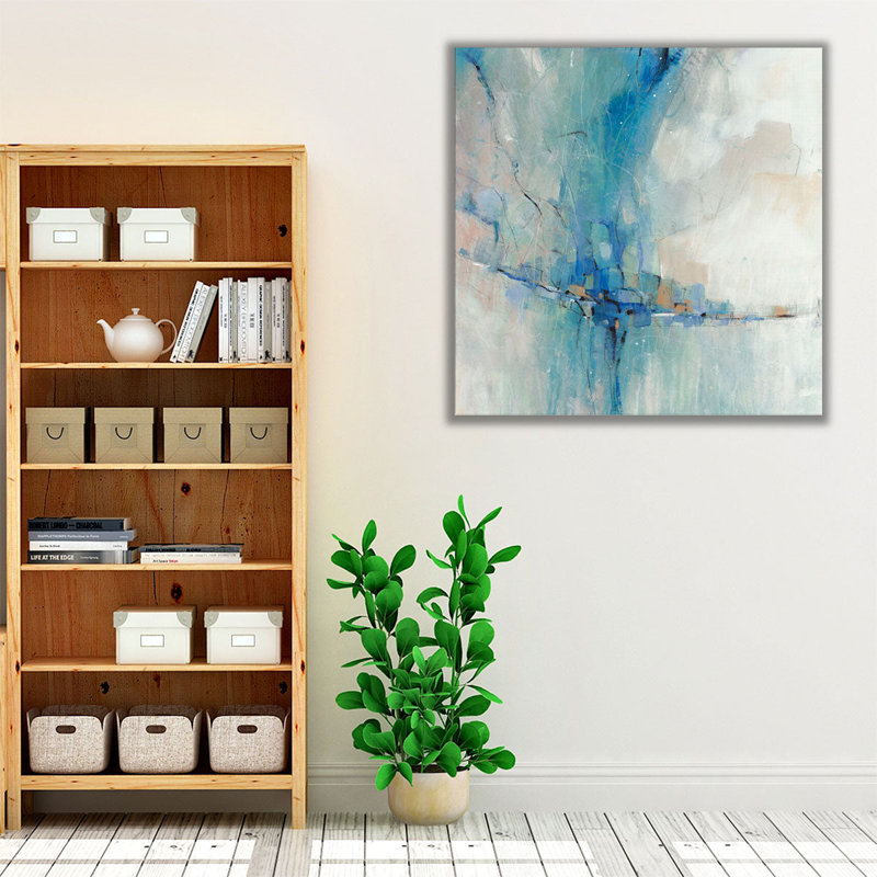 «Blue Stone Abstract I», reproduction d'art sur toile, H 20 po x l 20 po