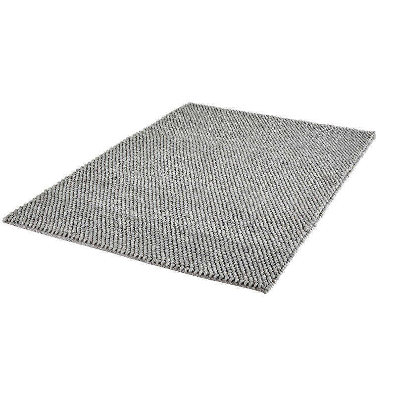 Loft Geometric Handmade Area Rug, Rectangular 80 x 150cm, Silver