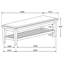 Banc antique avec tablette de rangement et siège rembourré