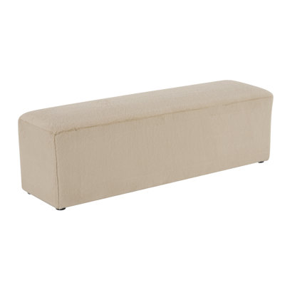 Kumo 55'' Wide Japandi-Style Upholstered Ottoman Bench