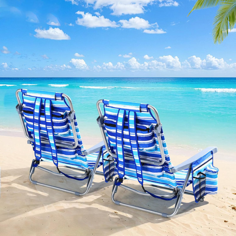Folding Beach Chair, Blue