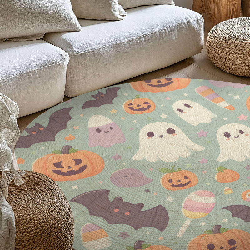 Soft Phantom Glow Braided Rug, Round 5'