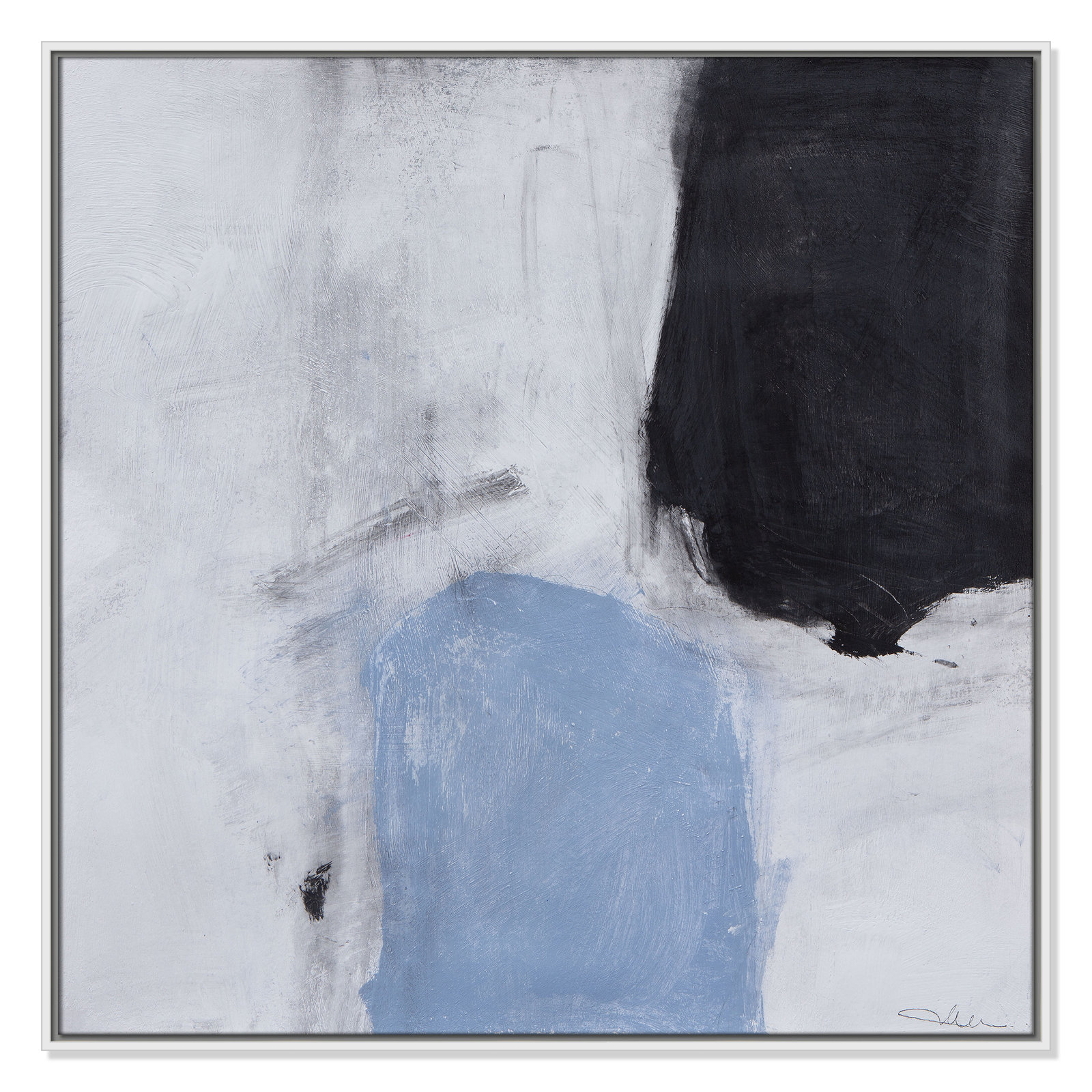 From Powder Blue to Onyx Print, 37.5" H x 37.5" W, White
