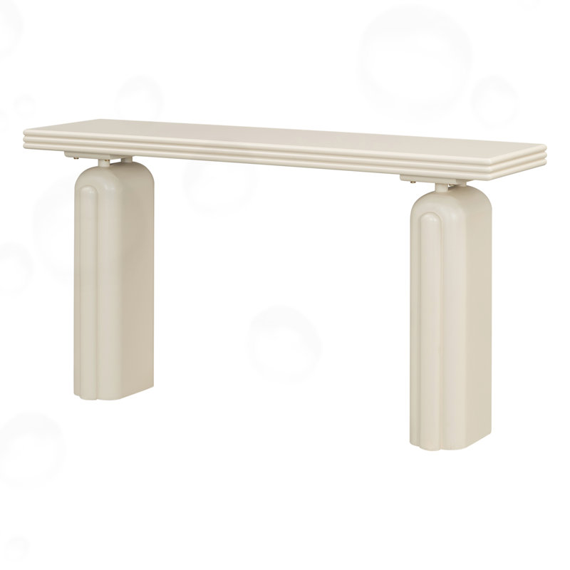 Luxury Acacia Veneer Console, Beige