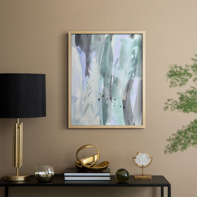 Ocean Crush V Framed Print - Solid Wood, Natural, 11" H x 9" W