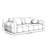 Waxed Leather Minimalist Biscuit Couch