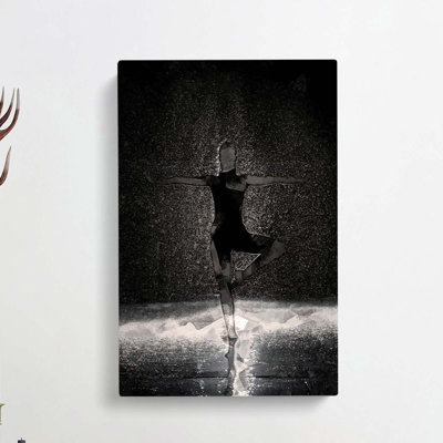 Dancing In The Rain In Abstract - Wrapped Canvas Print