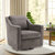 Dionatta Big Removable Wide Full Back Fabric Upholstered Swivel Armchair