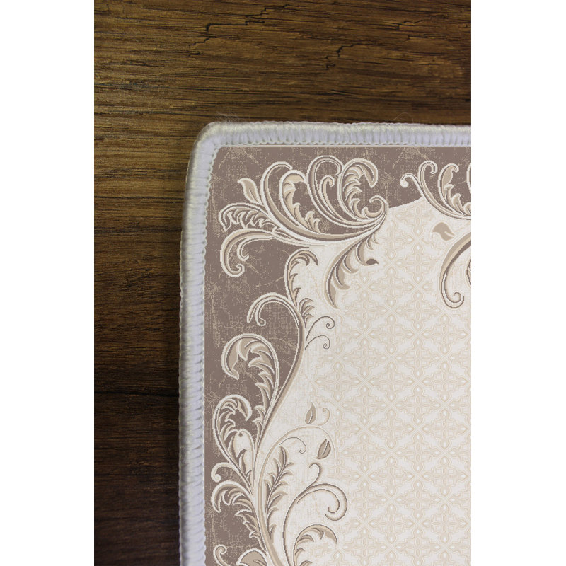 Tapis d'entrée élégant, couleur crème, 31,5 po x 59,1 po | 100% polyester, 650 g / m², hauteur des poils de 0,16 po | Pois antibactérien, écologique et antidérapant en PVC | Lavable à la machine, parfait pour la décoration intérieure et les vestibules