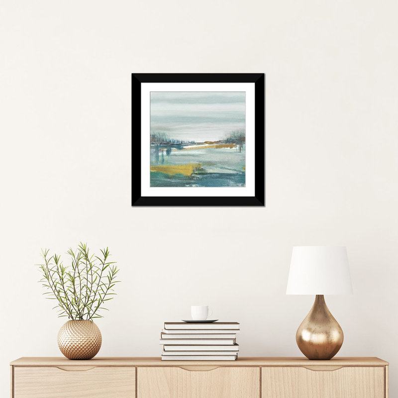 « lewbeach », impression sur toile, Papier d'art encadré noir, Blanc, H 24 po x l 24 po x P 1 po