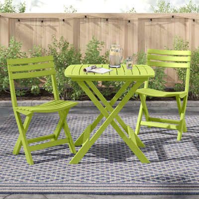 Brescia Folding Table with 2  Chairs Garden Set