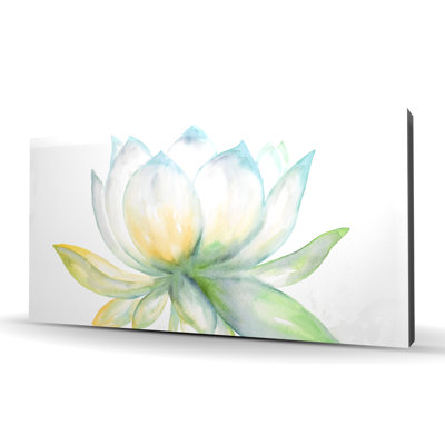 Fleur de lotus - Toile romantique turquoise pour la décoration intérieure
