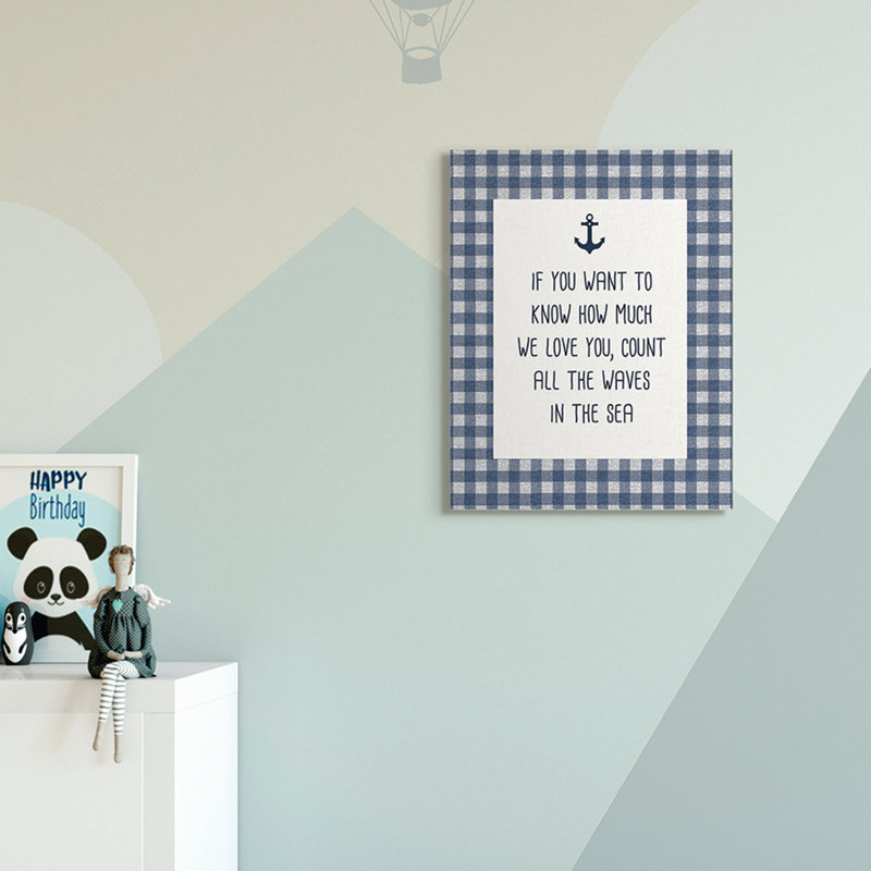 « count the wave family home », art de conception de mots Lesia, Toile tendue, H 20 po x l 16 po x P 1,5 po