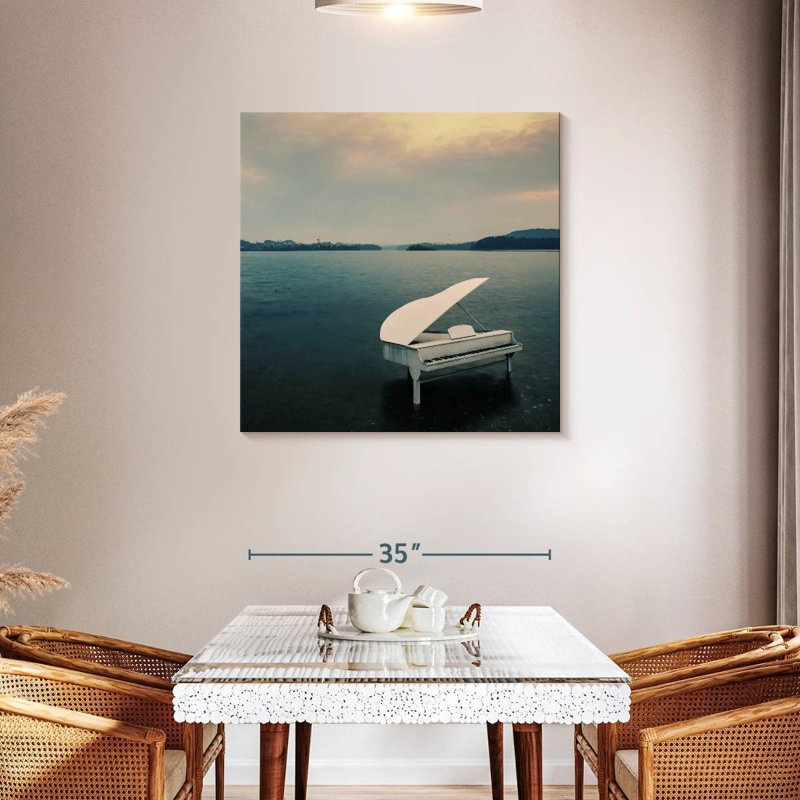 Abarca Piano By The Sea, 36" H x 36" W
