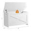 Banc de rangement en bois 30 po avec charnière de sécurité, banc de rangement pour chaussures pour chambre à coucher, salon, chambre d'enfant
