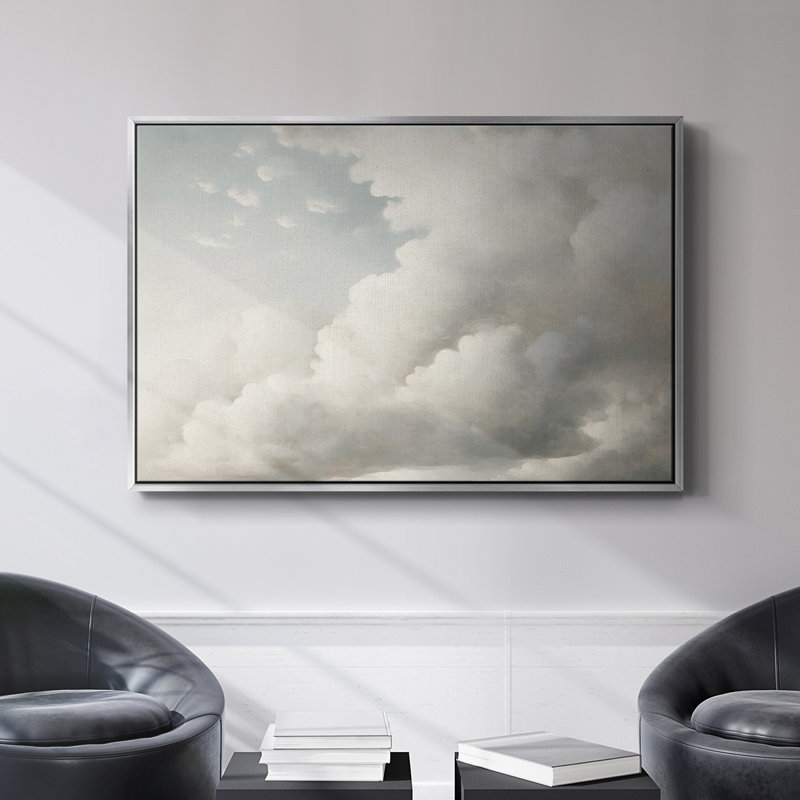 Paysage rétro-V, H 27 po x l 41 po x P 2 po, Toile naturelle avec cadre flottant