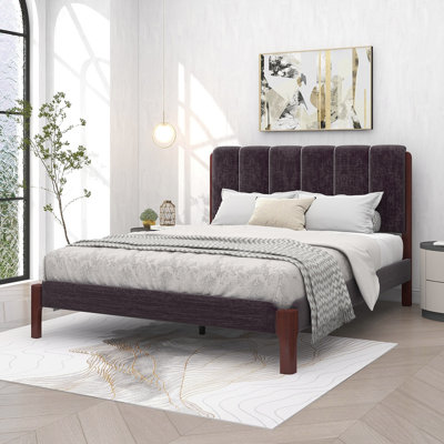 Twin Solid Wood Upholstered Low Profile Platform Bed -  Latitude RunÂ®, AAECAC505DCB4052A216F4B047FE11E2