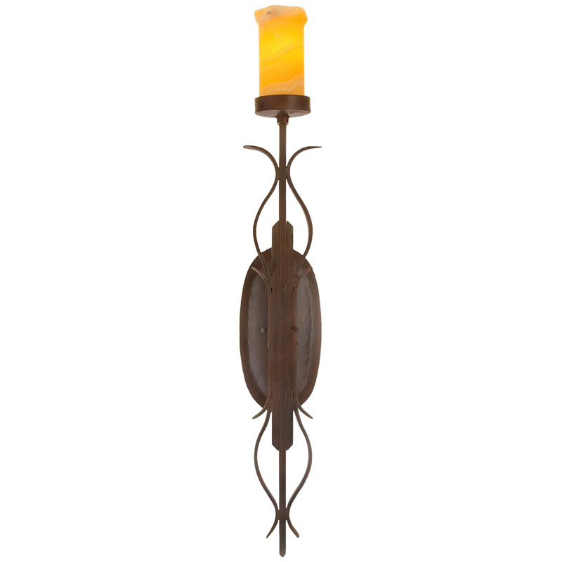 Veneto 1 - Light Candle Wall Light, Bronze