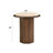 Kasha Travertine Top & Walnut End Table
