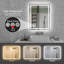 Miroir de salle de bain 28 po x 36 po à DEL, éclairé à l'avant et à l'arrière, gradable en continu, 3 couleurs CRI90 +, mémoire de luminosité, incassable, miroir de meuble-lavabo à DEL antibuée, imperméable IP44-521071923