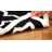 Rodgers Hand Woven Flat Weave Wool/Cotton Geometric Rug in White/Black-82723371
