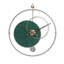 Horloges murales analogiques rondes vertes-104793253
