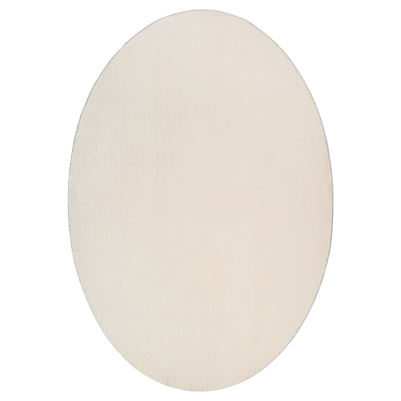 Rugs Beige Accent Rug Minimalist, Oval 120 x 170 cm, Polypropylene Plastic