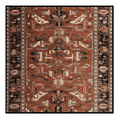 Tapis brun lavable à la machine
