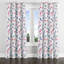 Rideaux à motif floral - rideau à œillets Blue Berry Whisper - 1 panneau-826427992-826427972