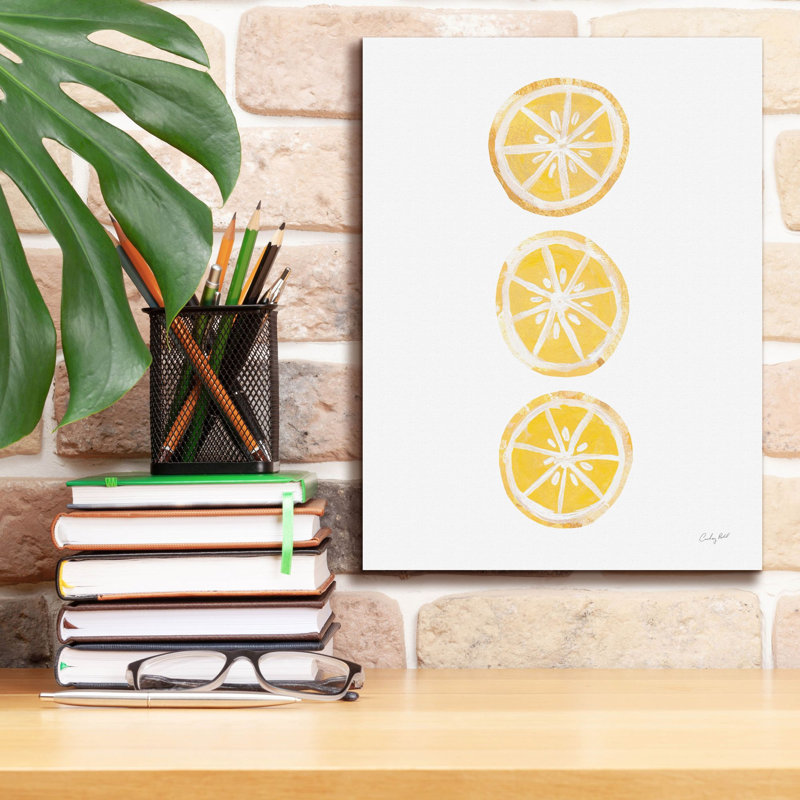 Toile épique Graffiti «Lemon Slices 2» par Courtney Prahl, 12 po x 16 po, H 16 po x l 12 po