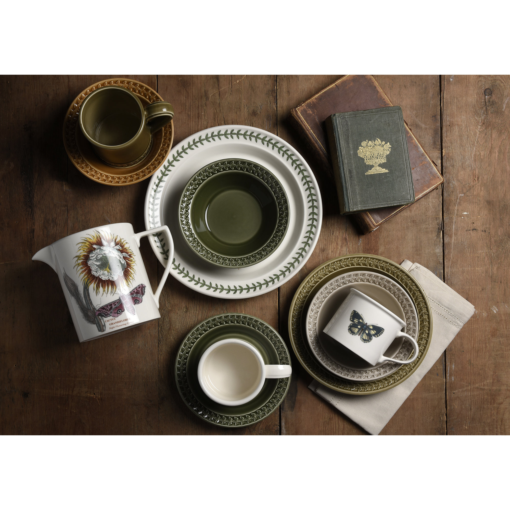 Portmeirion Botanic Garden Harmony Salad Plate 8.5", Forest Green