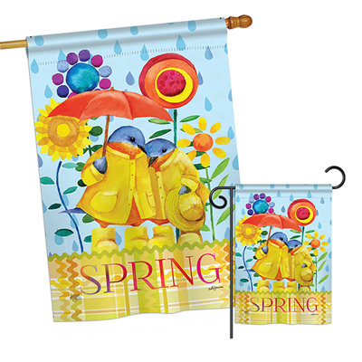Double Sided 40'' H x 28'' W Polyester Animal Flag Set