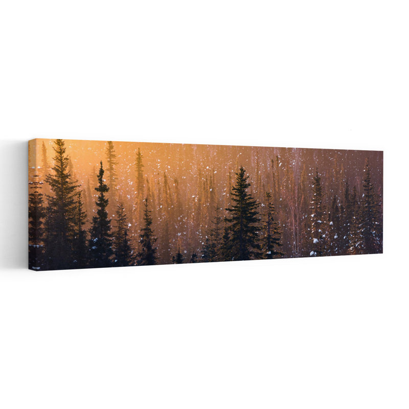 Flocons de neige abstraits, forêt contemporaine, art mural, H 36 po x l 12 po