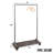 Gulnaz 36'' Metal Rolling Industrial Pipe Clothing Rack