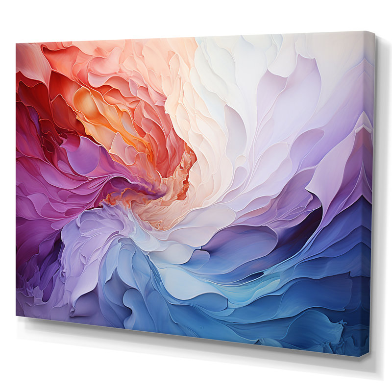 Arc-en-ciel blanc coloré III - art mural arc-en-ciel, Toile tendue, H 30 po x l 40 po x P 1,5 po