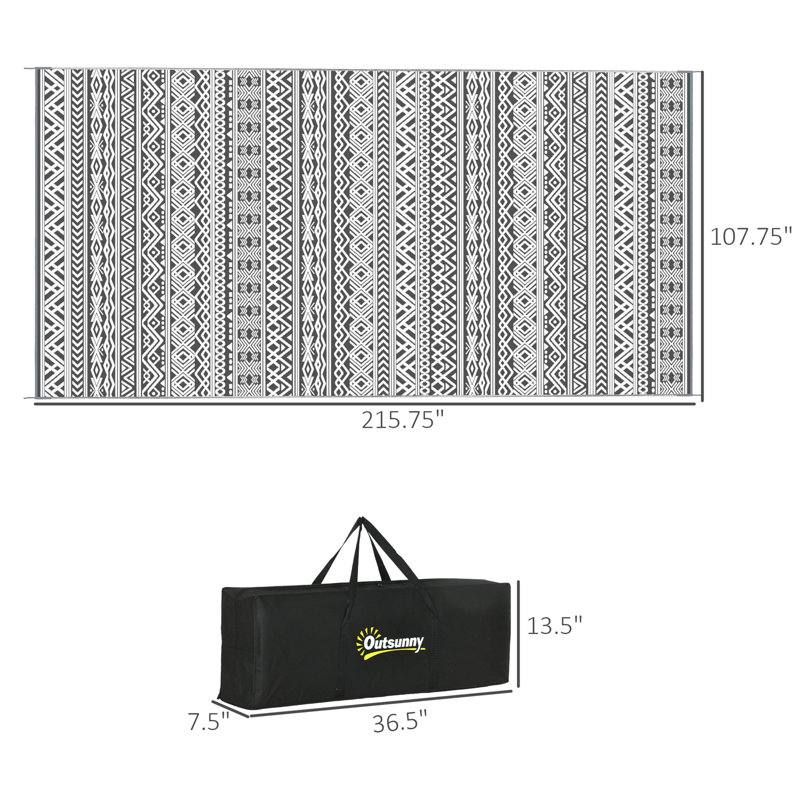 Tapis d'extérieur réversible Outsunny