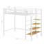 Lit mezzanine simple avec escalier de rangement et tablette supérieure avec structure de lit mezzanine simple en métal-272397330